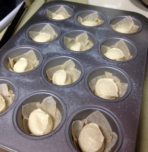 I used a #60 scoop, two teaspoons for first layer of ricotta filling.