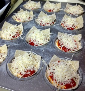 Second layer of shredded cheese. Ready for the oven now!